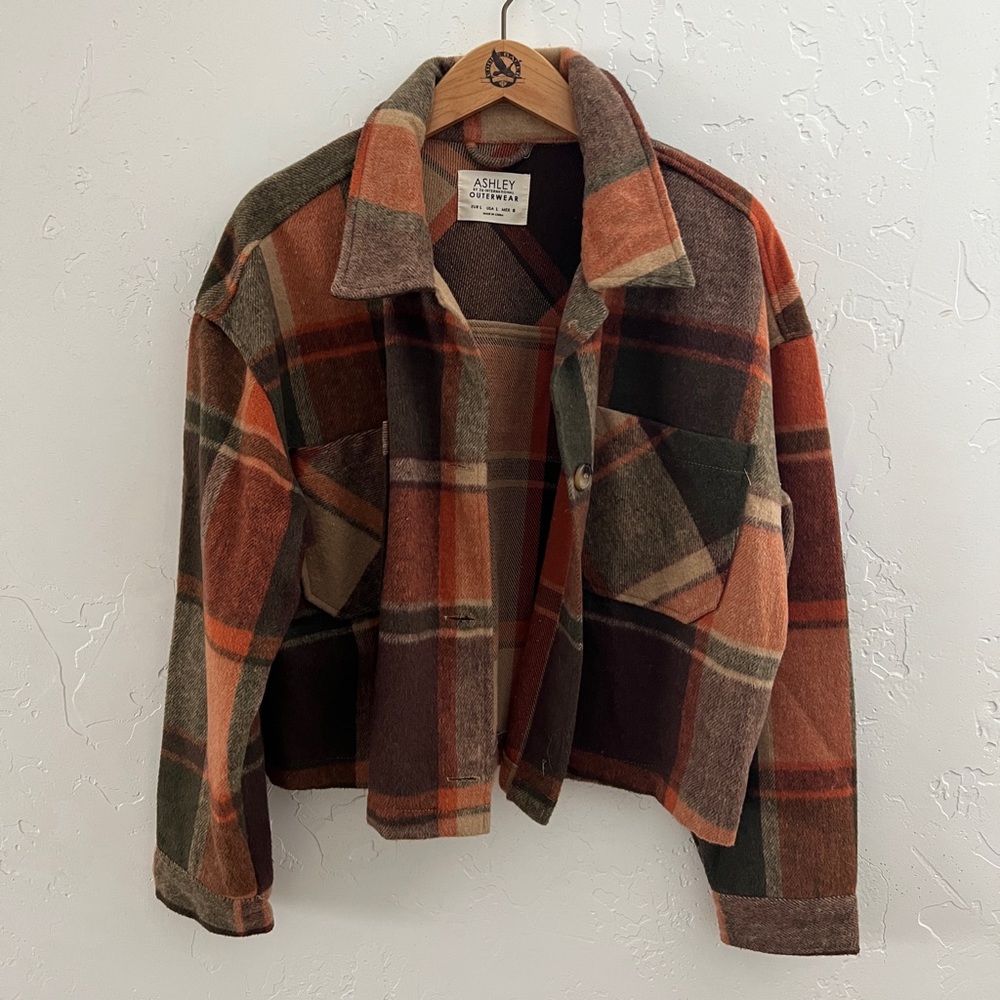 Cropped Plaid Jacket